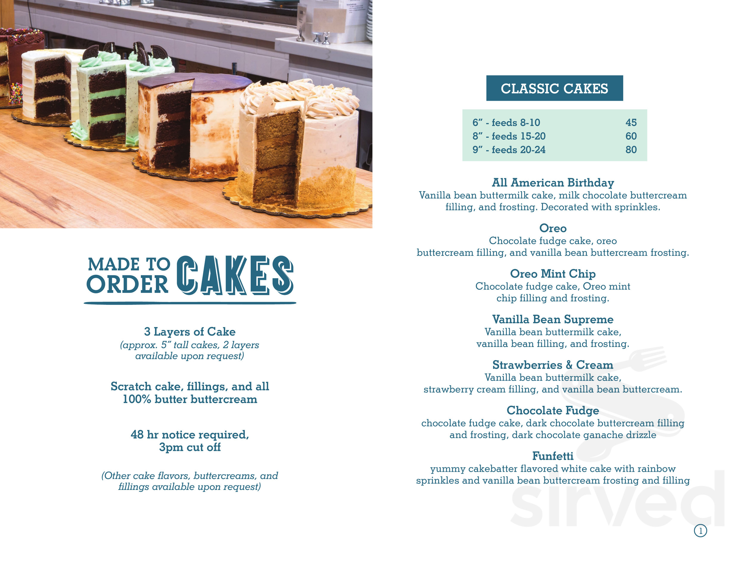 Claudine Artisan Kitchen & Bakeshop menu in Los Angeles, California