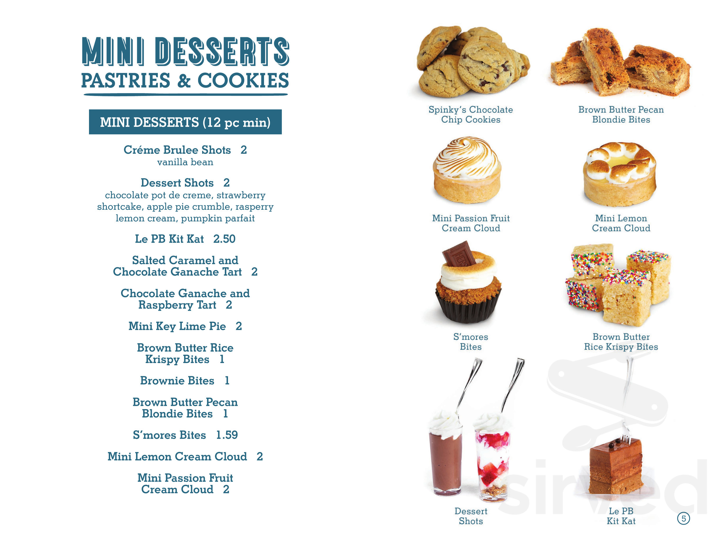 Claudine Artisan Kitchen & Bakeshop dessert menu in Los Angeles, California