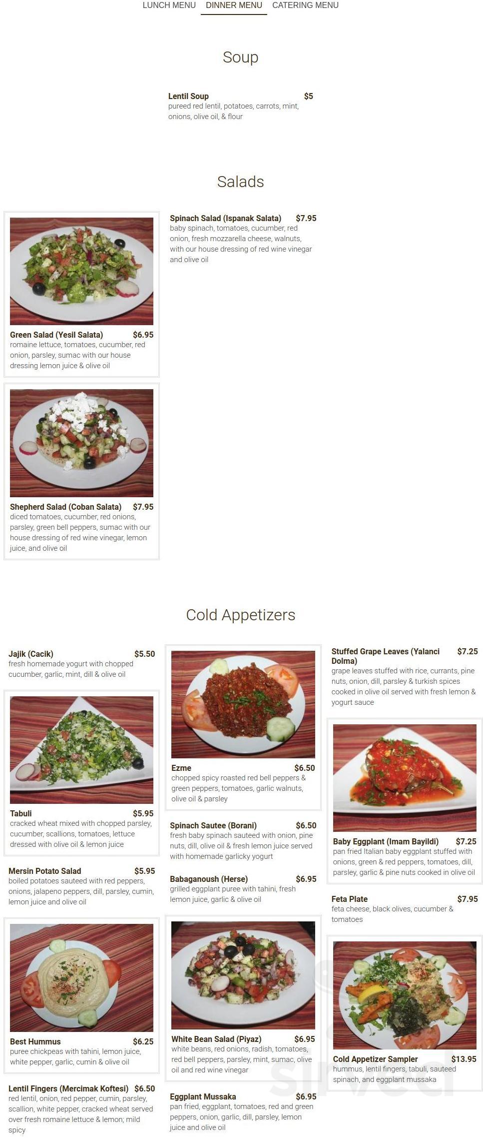 Cafe Orchid Menu In Chicago Illinois Usa