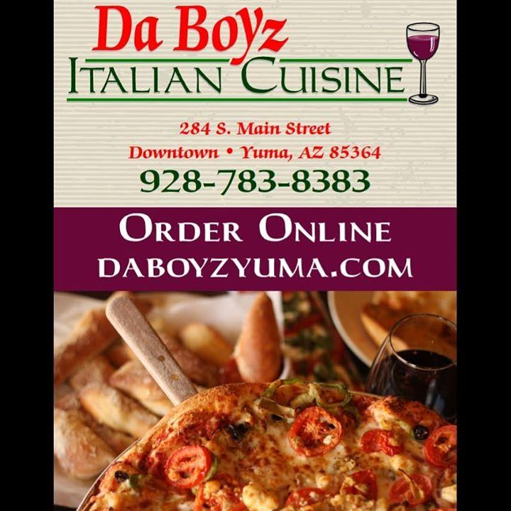 Da Boyz Italian Cuisine menu in Yuma, Arizona, USA