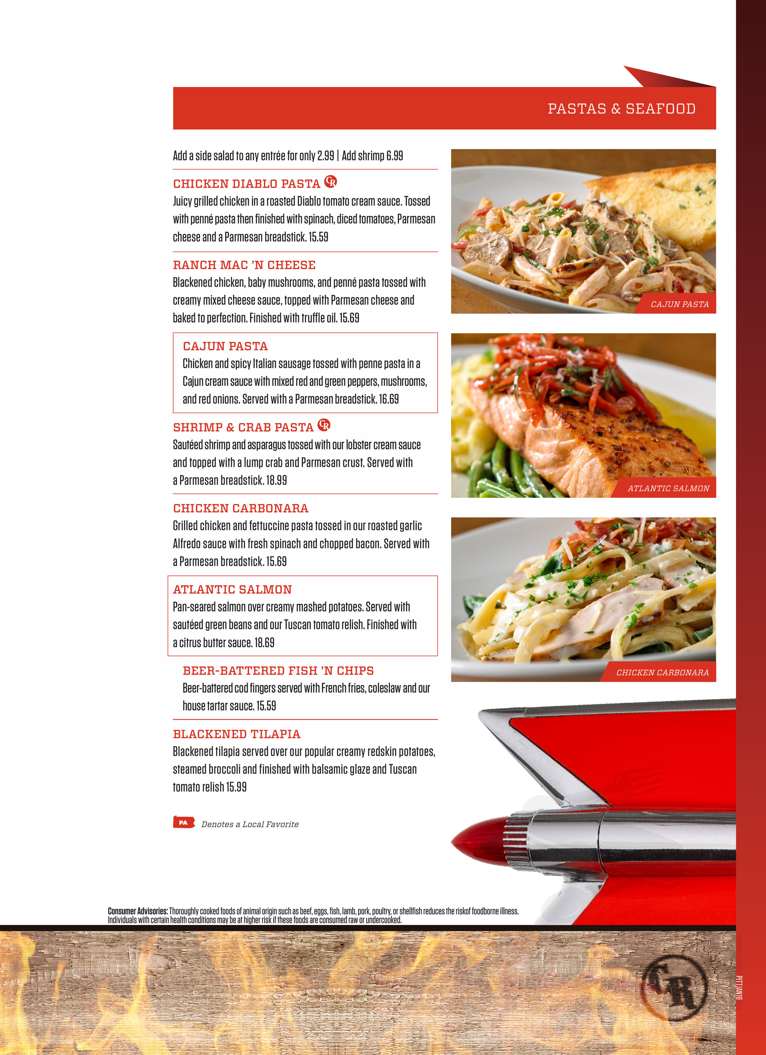 Menu - Pittsburgh PA's Cadillac Ranch | Sirved