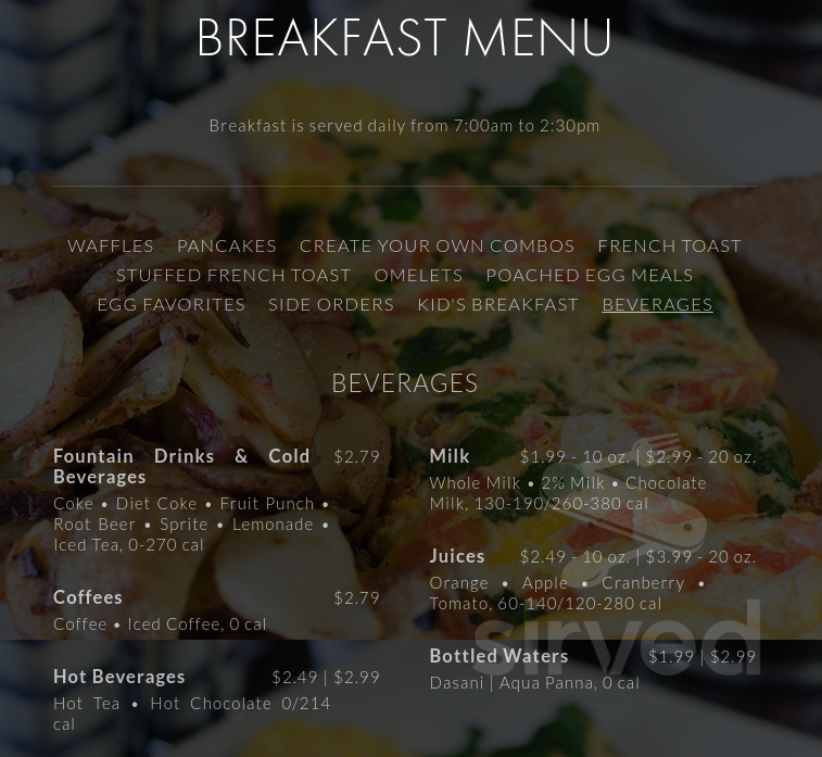 keke's menu near me