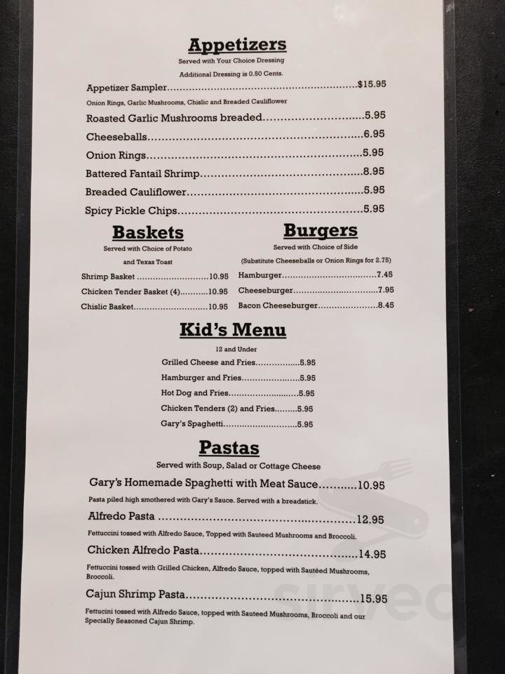 Waverly Steakhouse And Lounge menus in Waverly, South Dakota, United States