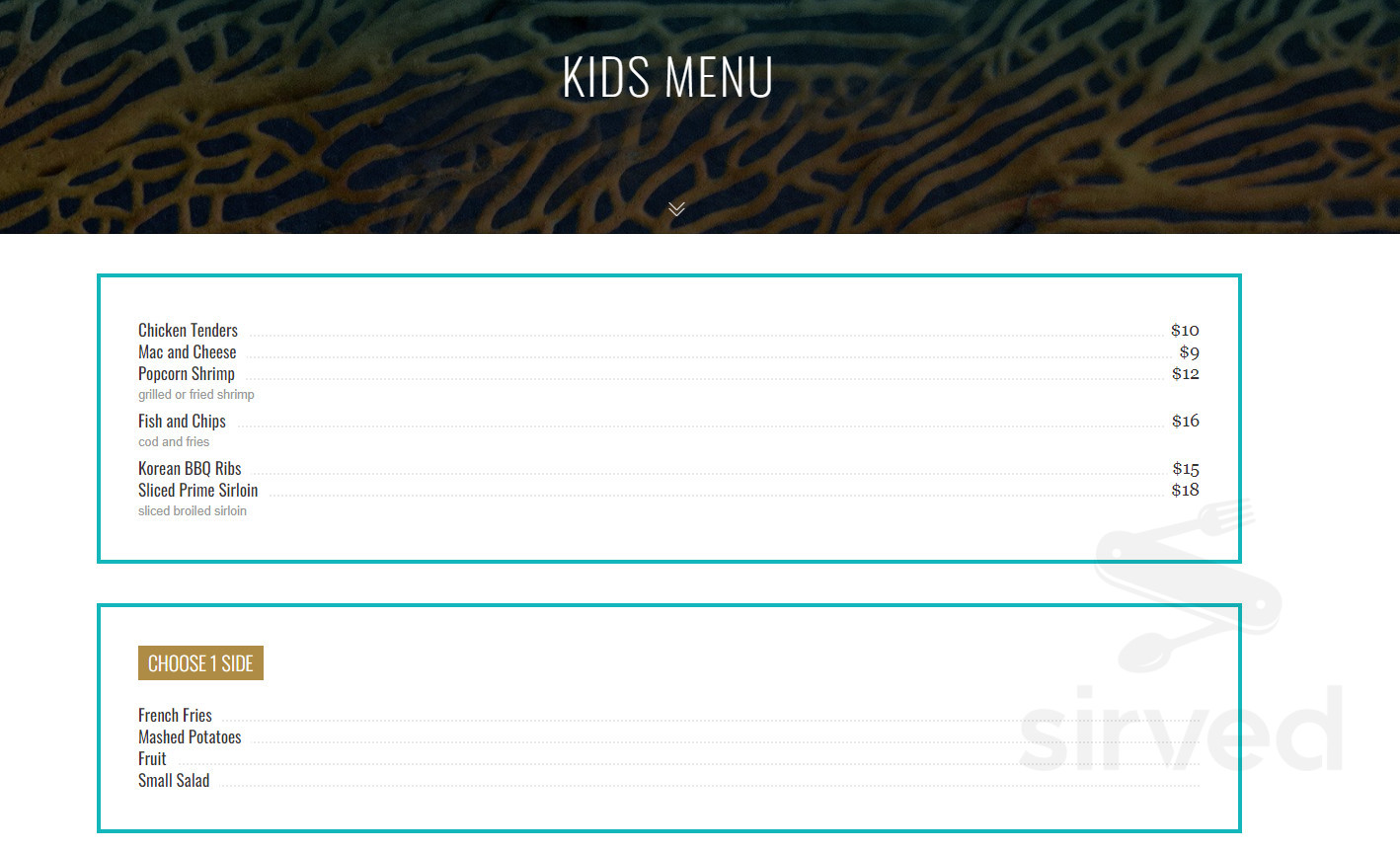 Menu for Kyle G's Oyster & Wine Bar in Port St. Lucie, FL | Sirved