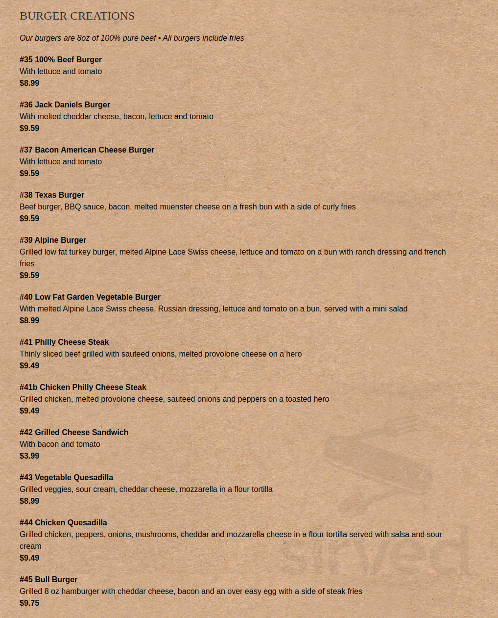 Central Ave Gourmet Deli menu in Bethpage, New York, USA