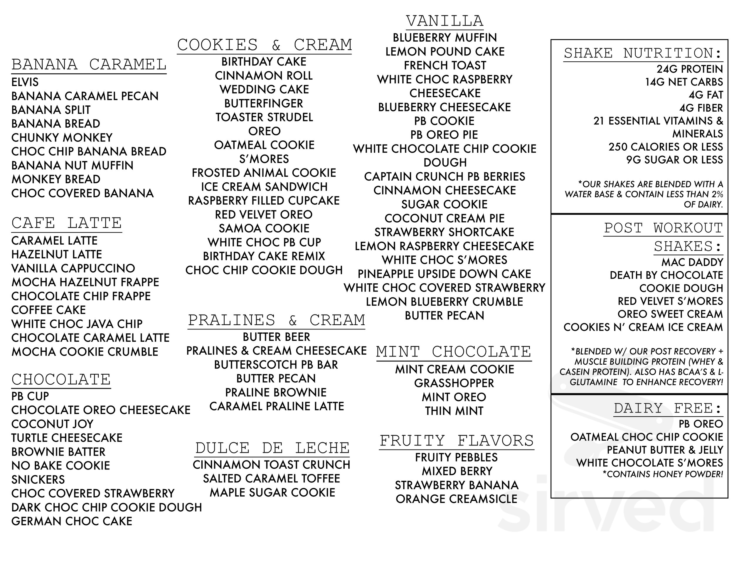 M21 Nutrition Menu In Lowell Michigan USA m21-nutrition-menu-in-lowell-michigan-usa