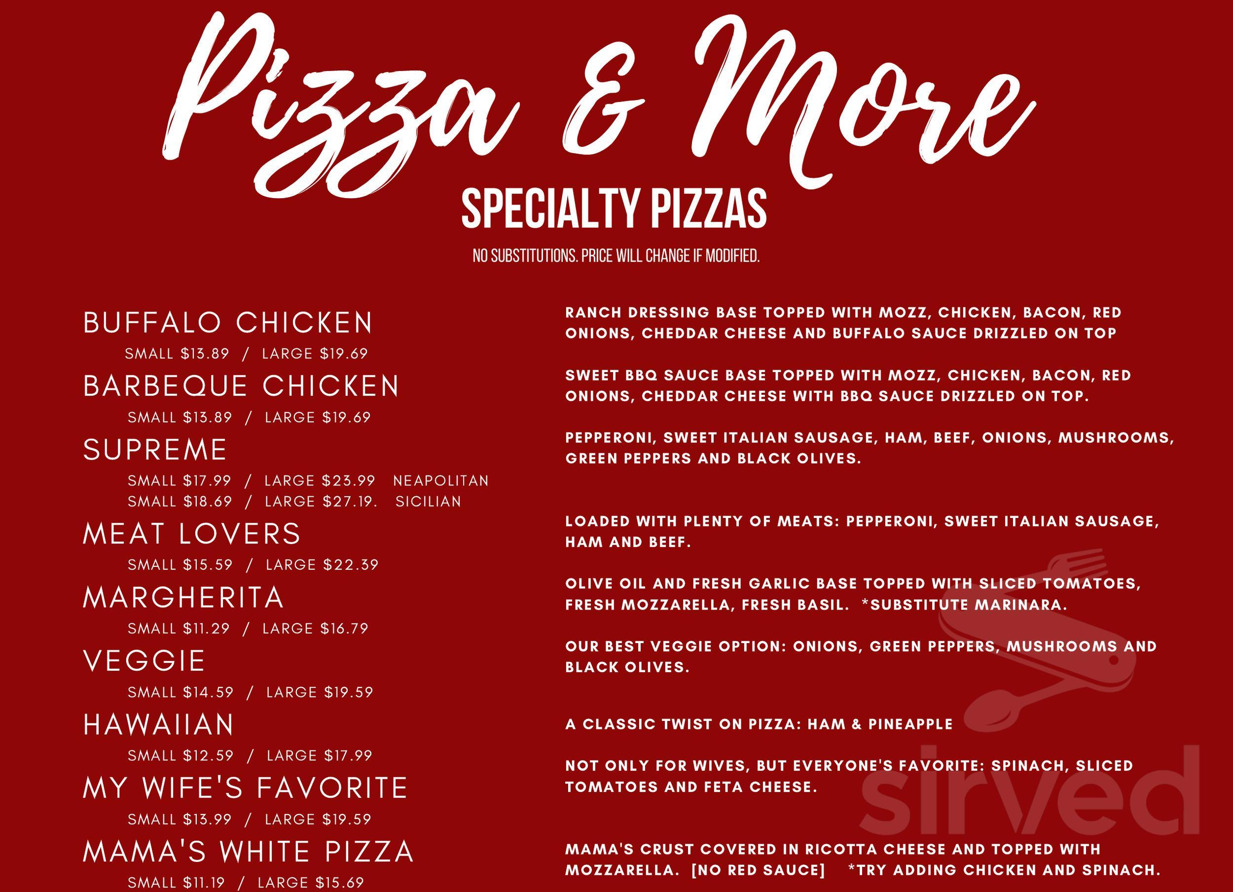 Mama's Pizza menu in Alpharetta, USA