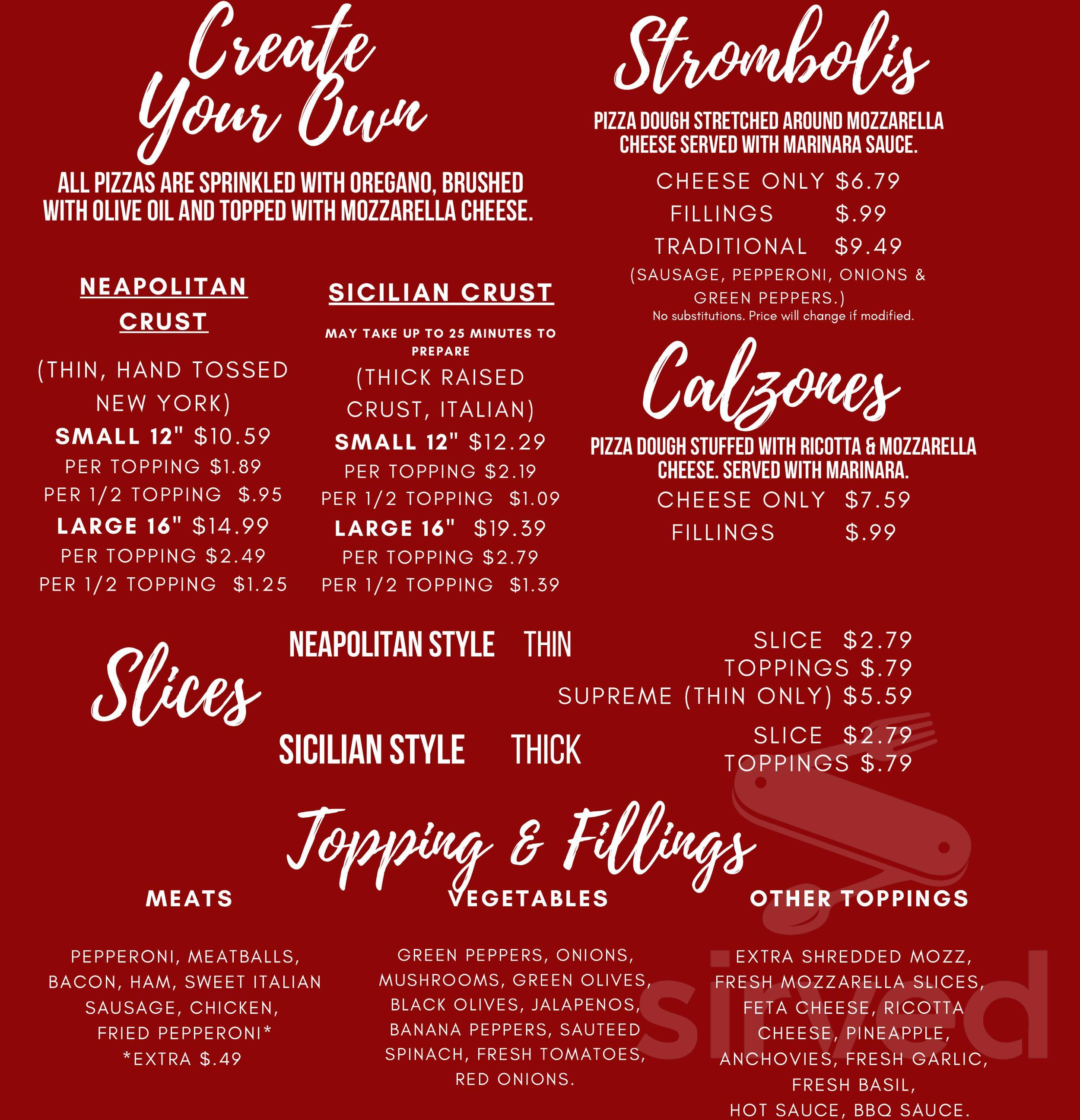 Mama's Pizza menu in Alpharetta, USA