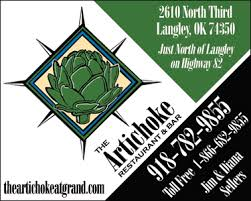 The Artichoke Restaurant Logo in Pensacola, Oklahoma