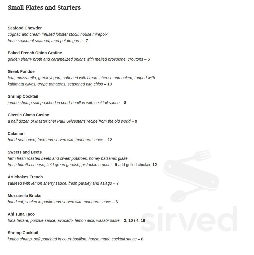 Village Inn menu in Caledonia, New York, USA