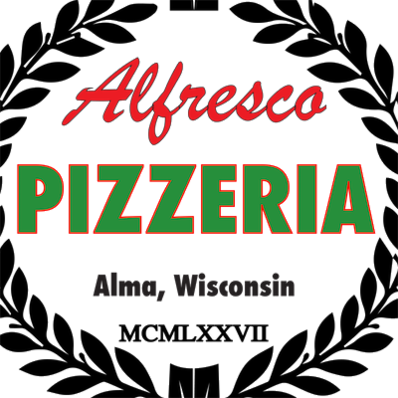 Alfresco Pizzeria Logo in Alma, Wisconsin
