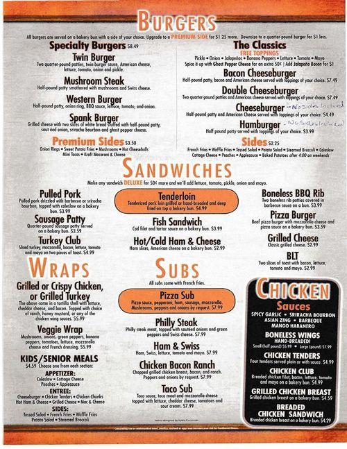 Gilbert Station Bar and Grill menu in Burkettsville, Ohio, USA
