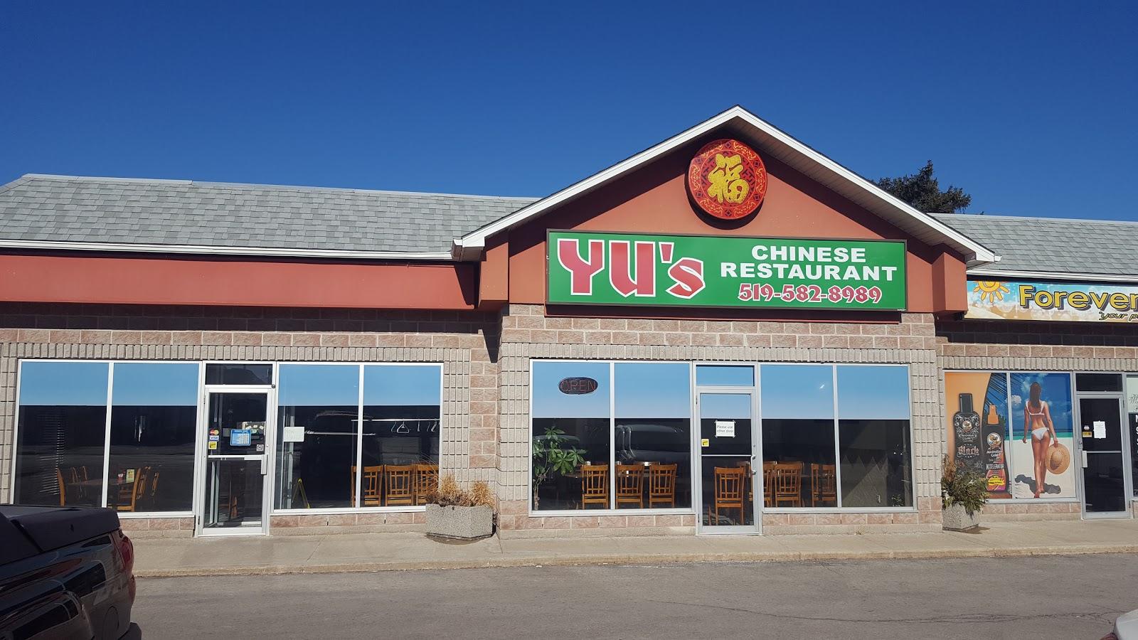 Yu's Restaurants menus in Delhi, Ontario, Canada