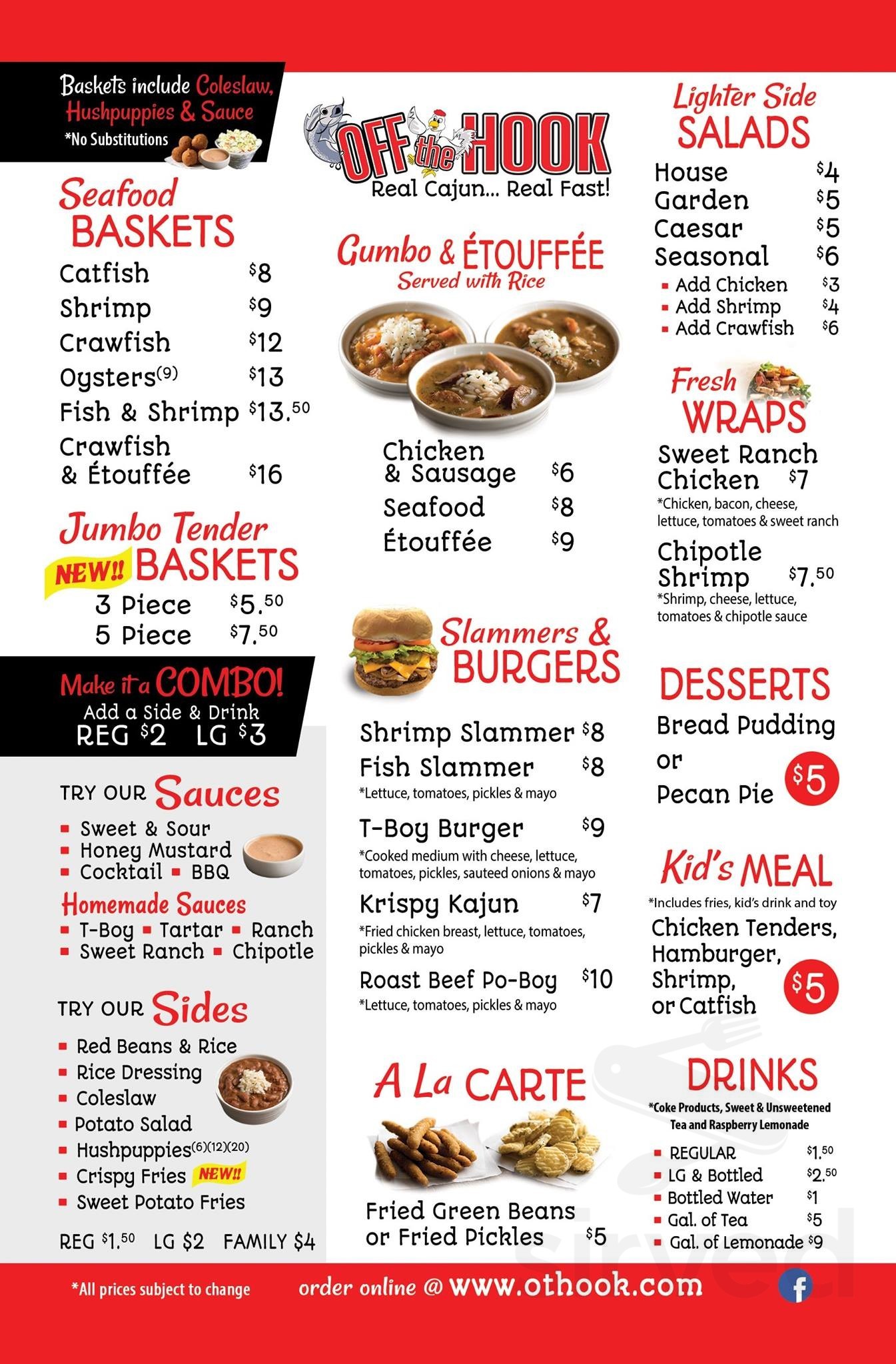 Off the Hook- Gonzales Delivery Menu, Order Online