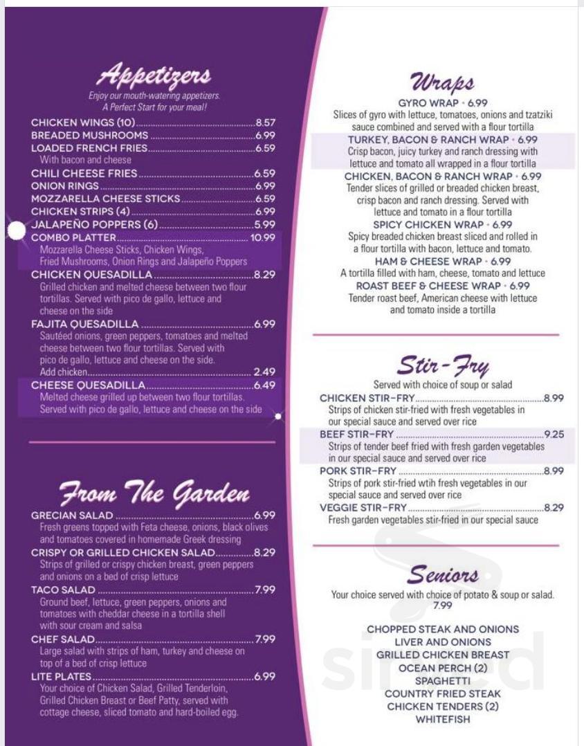 Heather's Diner menus in De Motte, Indiana, United States
