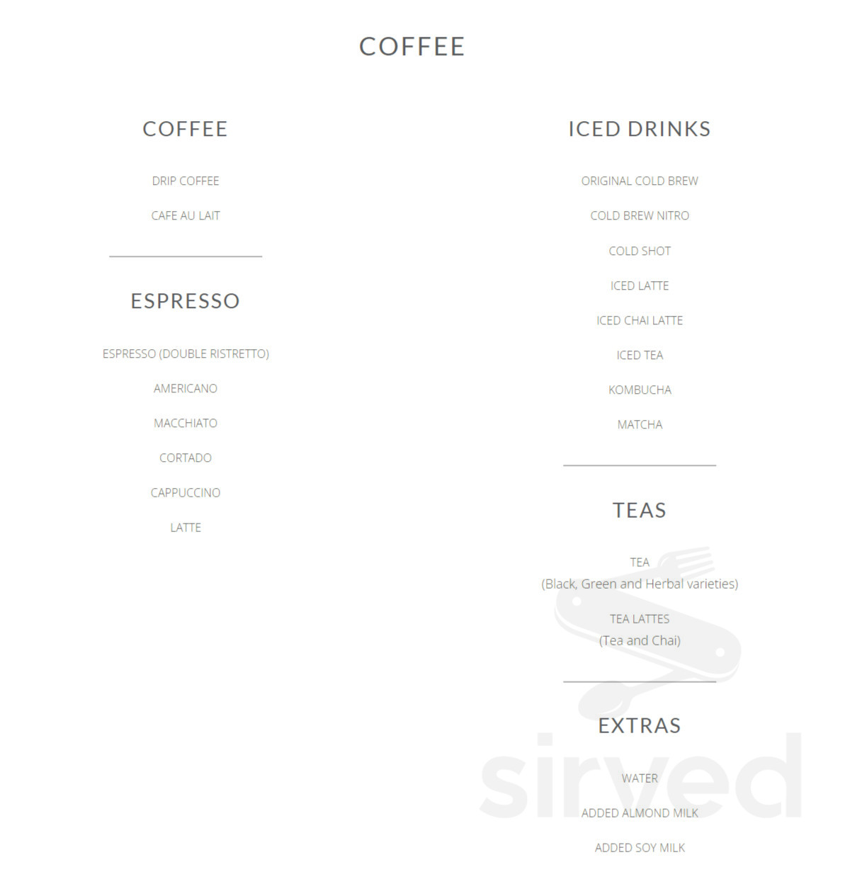 Hungry Ghost menu in Brooklyn, New York, USA