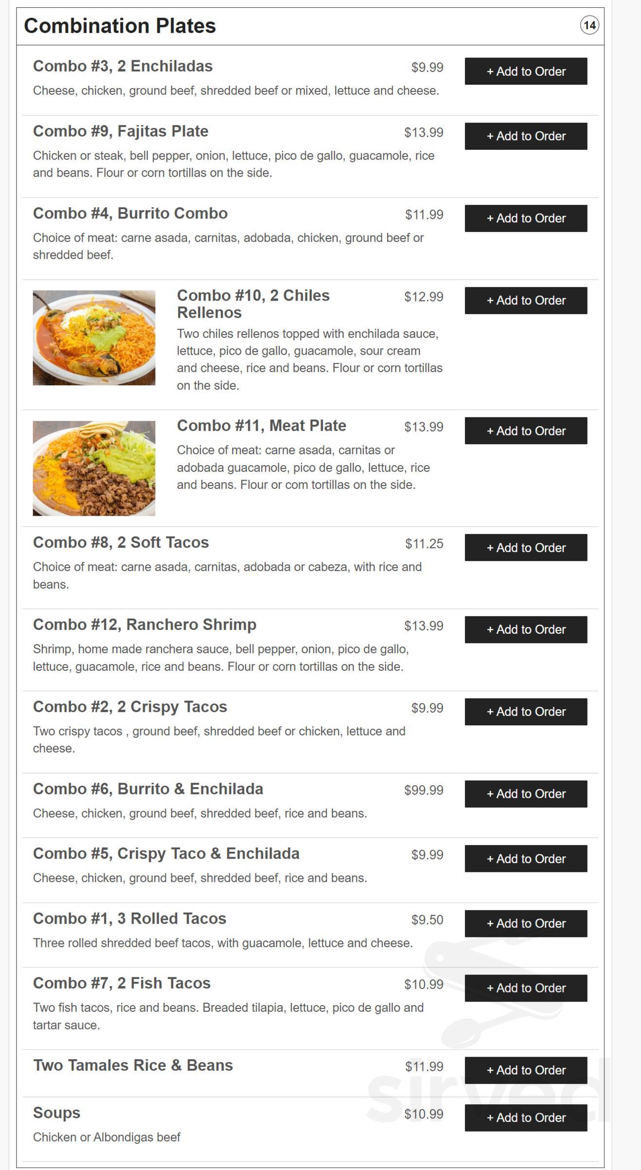 El Delicioso Burrito menu in Anderson, California, USA