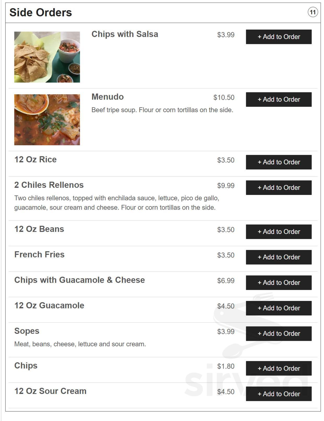 El Delicioso Burrito menu in Anderson, California, USA