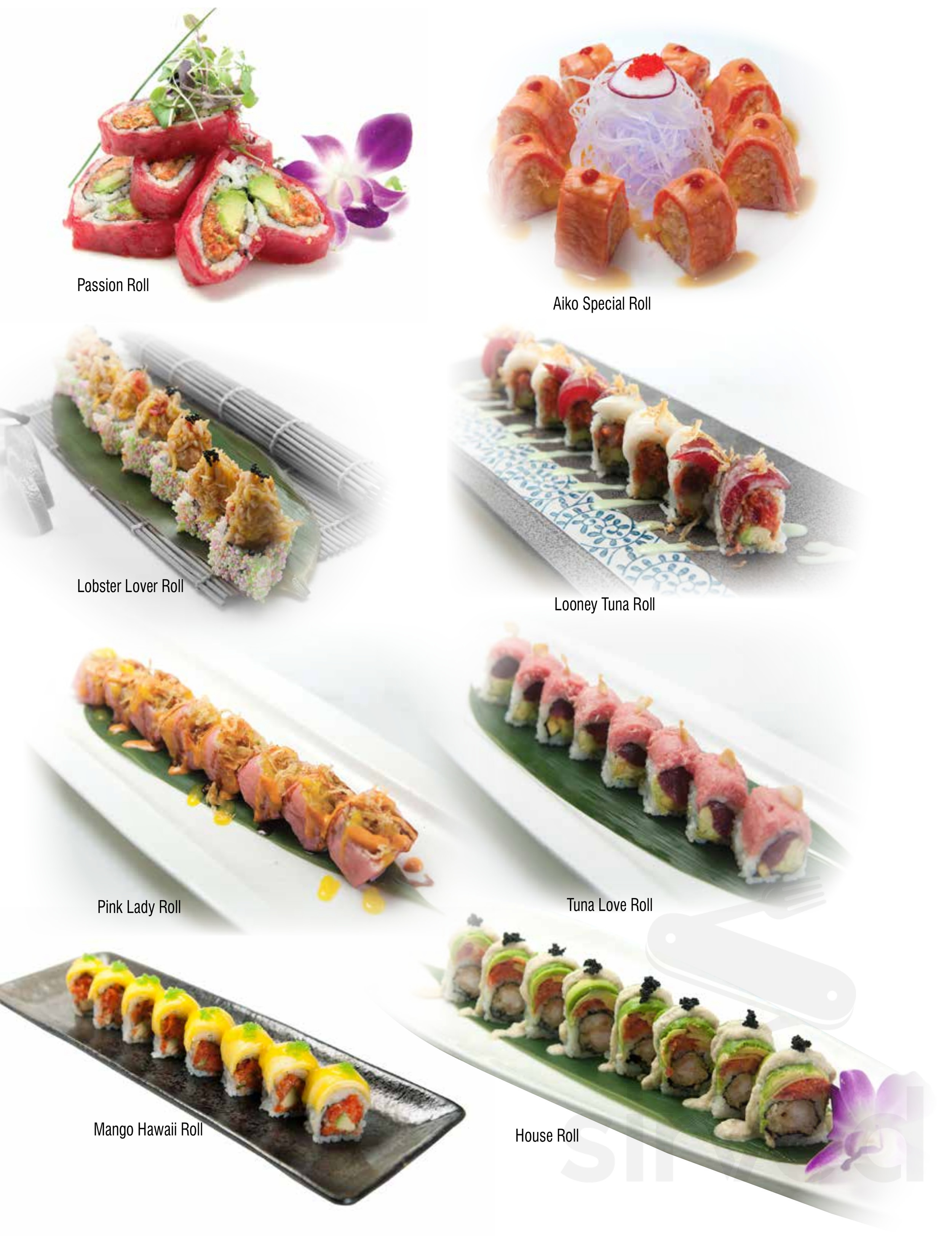 Menu Melville NY's Aiko Asian Bistro Sirved