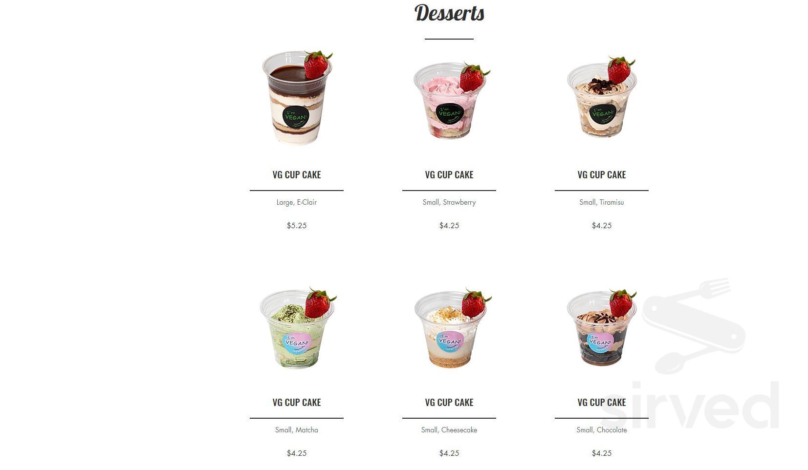 VeGreen Burger menu in Kennesaw, USA