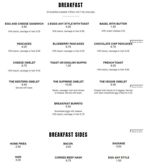 Cafe one eleven menu in albany new york usa