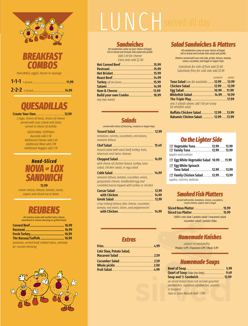 Family Bagels of Long Island menus in Coral Springs, Florida, United States