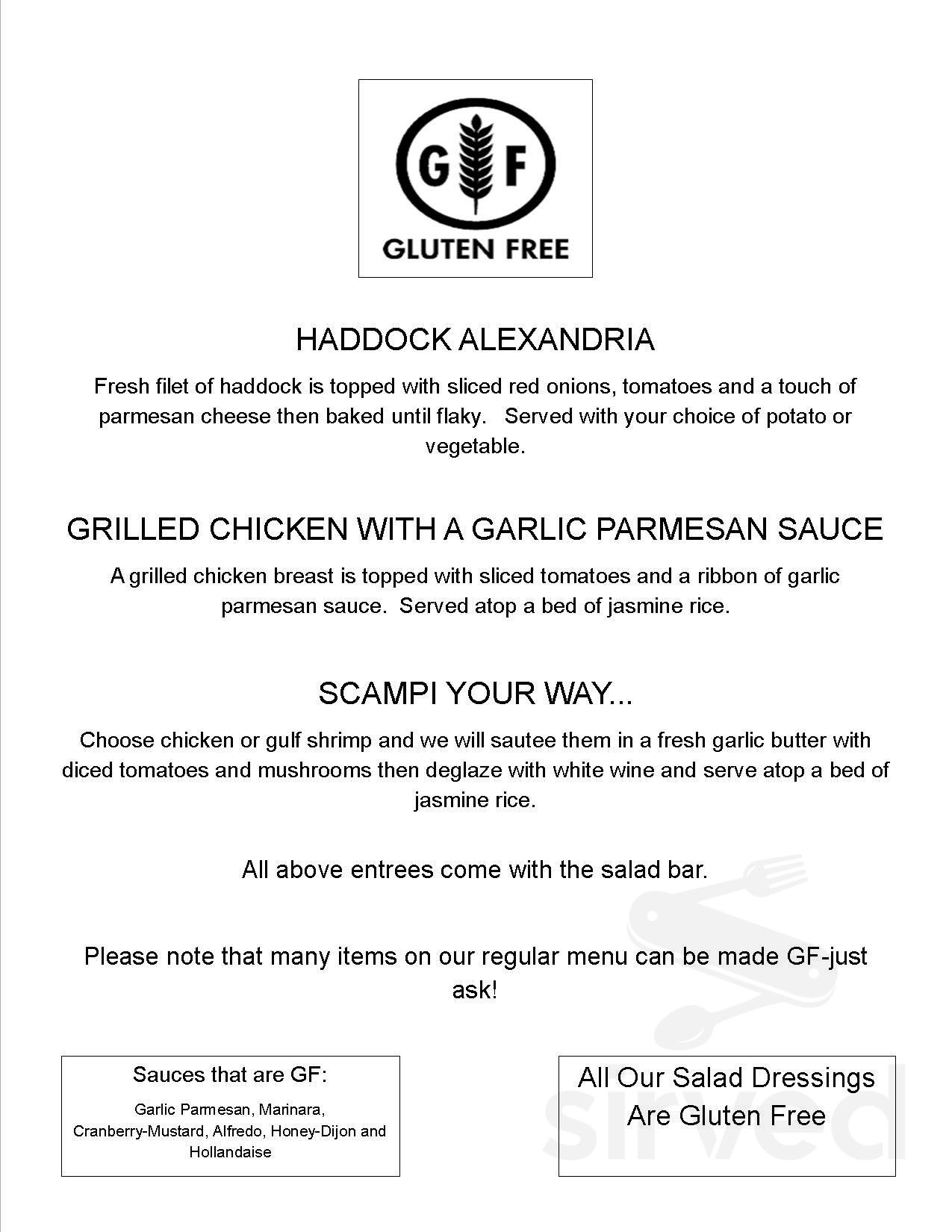 Warren's Lobster House menu in Kittery, Maine, USA