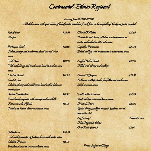 Mattucci's Willow Cafe menu in Mt Carmel, Pennsylvania, USA