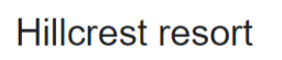 Hillcrest resort Logo in McGregor, Minnesota