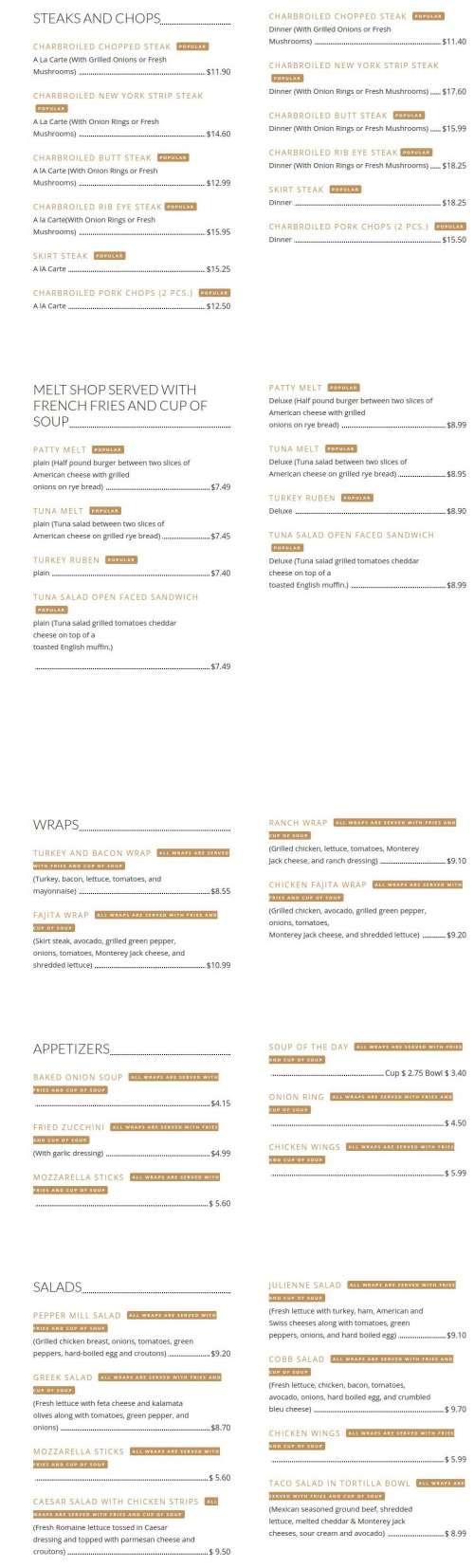 Pepper Mill menu in Mokena, Illinois, USA