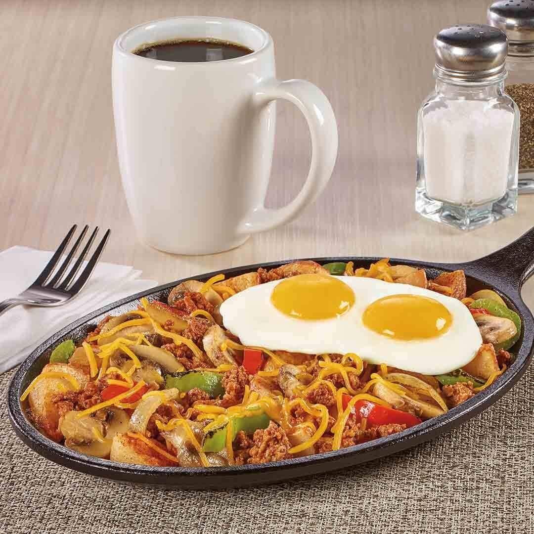 Denny's menu in Calgary, Alberta, Canada