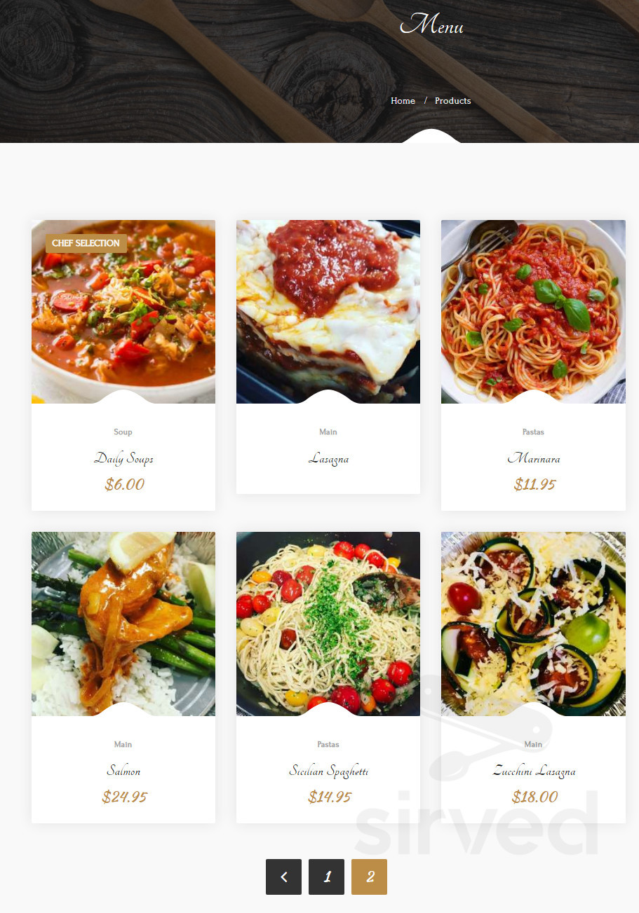 La Mia Cucina menu in Brantford, Ontario