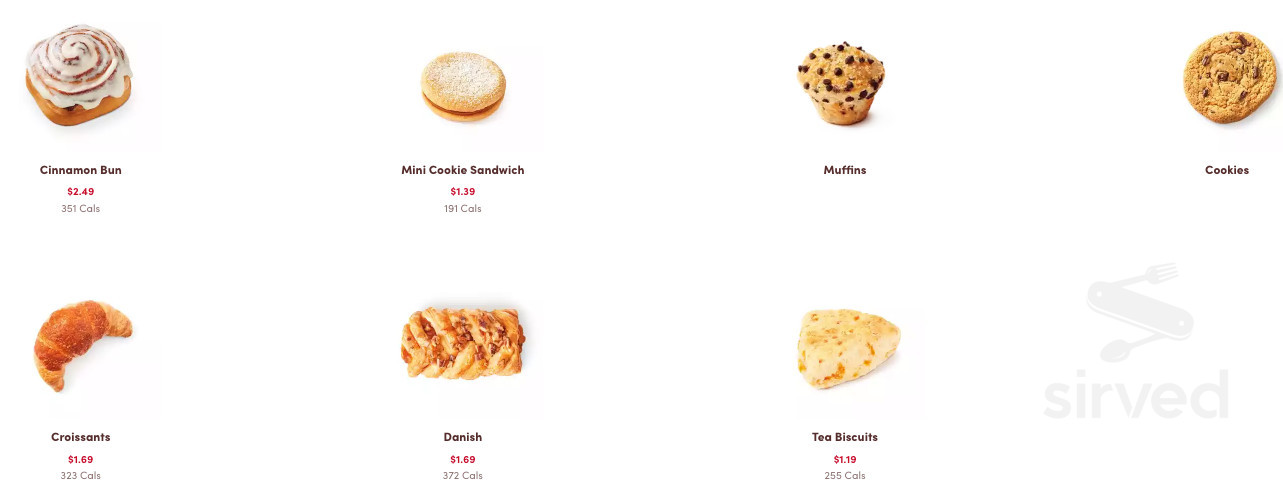 Tim Hortons menu in Enderby, British Columbia