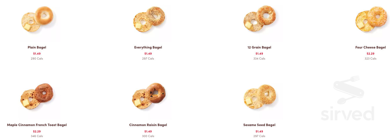 Tim Hortons menu in Enderby, British Columbia