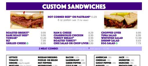 Menu for Parkway Deli & Restaurant in Silver Spring, MD | Sirved