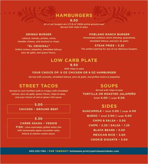 Hot Tamale Grill menu in Oklahoma City, Oklahoma, USA