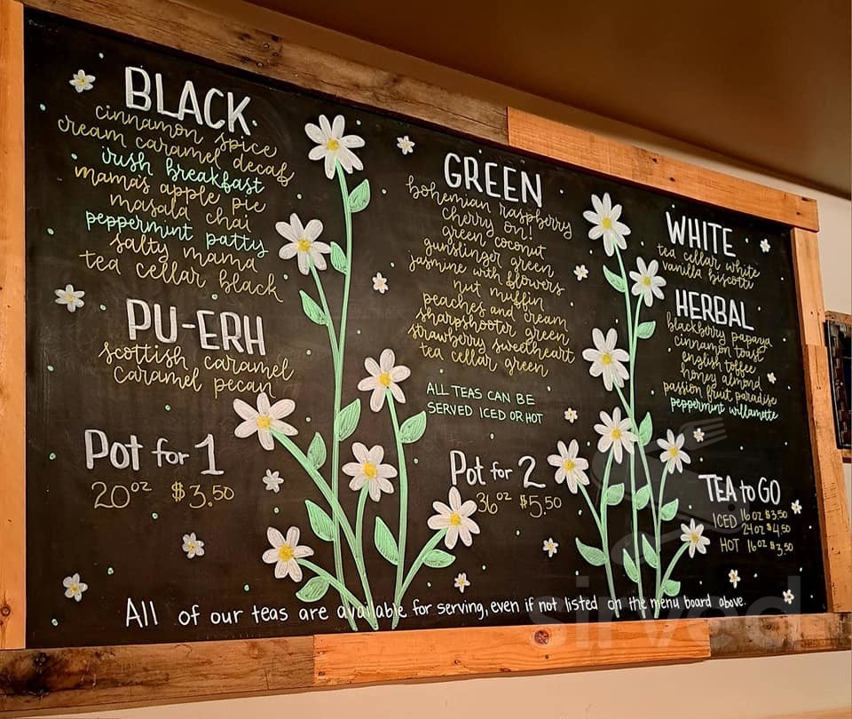 Tea Cellar menu in Cedar Falls, Iowa, USA