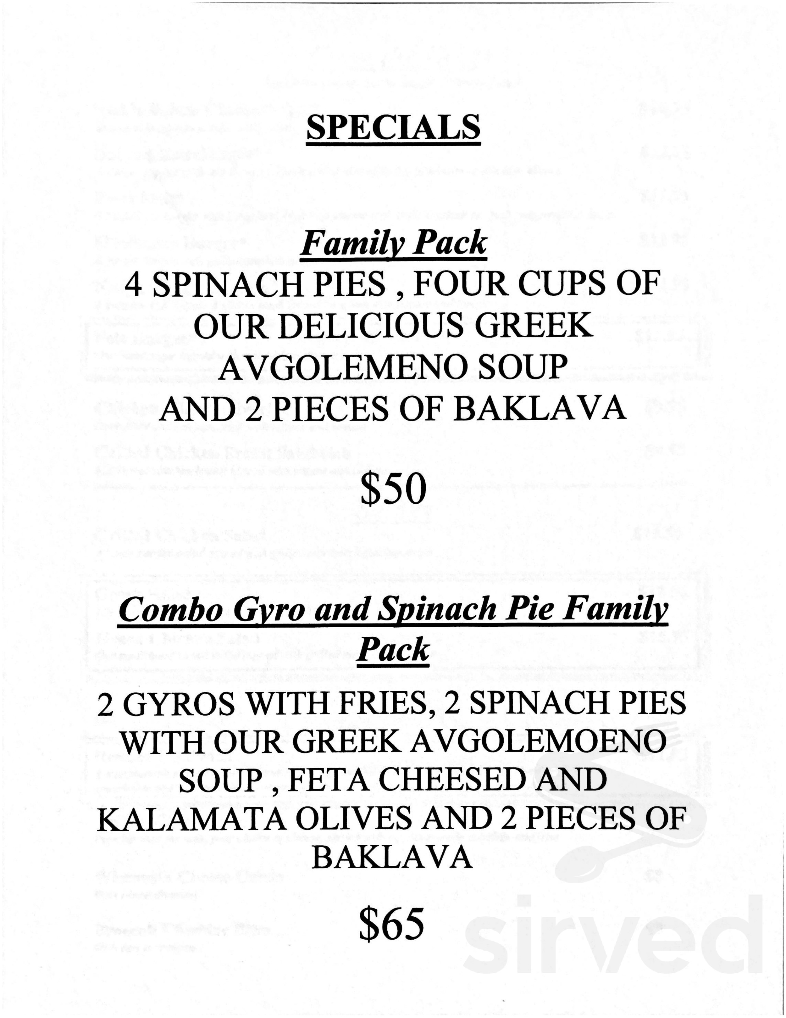 Nick's Restaurant and Lounge menu in Madison, Wisconsin, USA