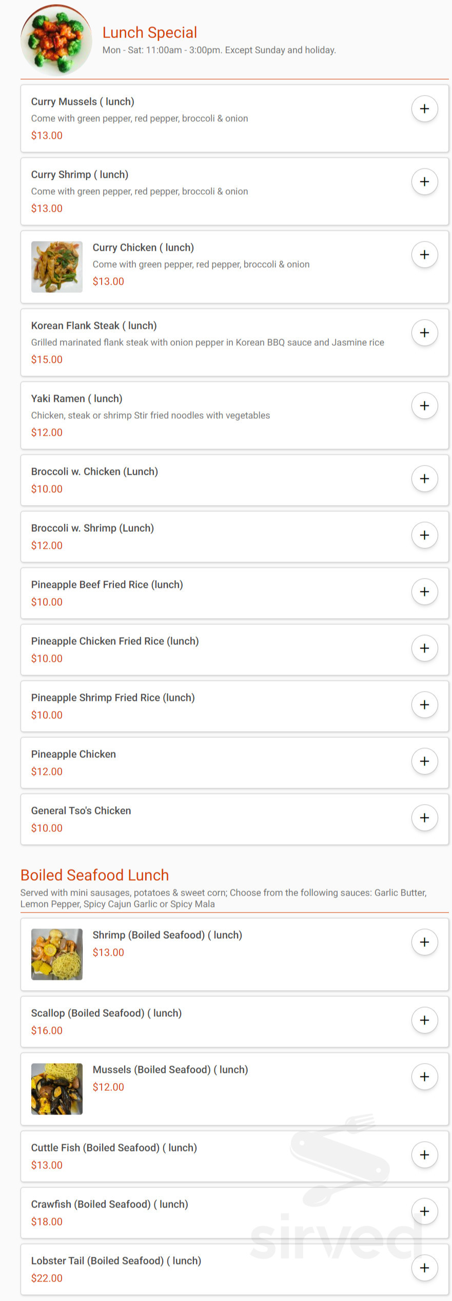 Yoko Kitchen menus in New Milford, Connecticut, United States
