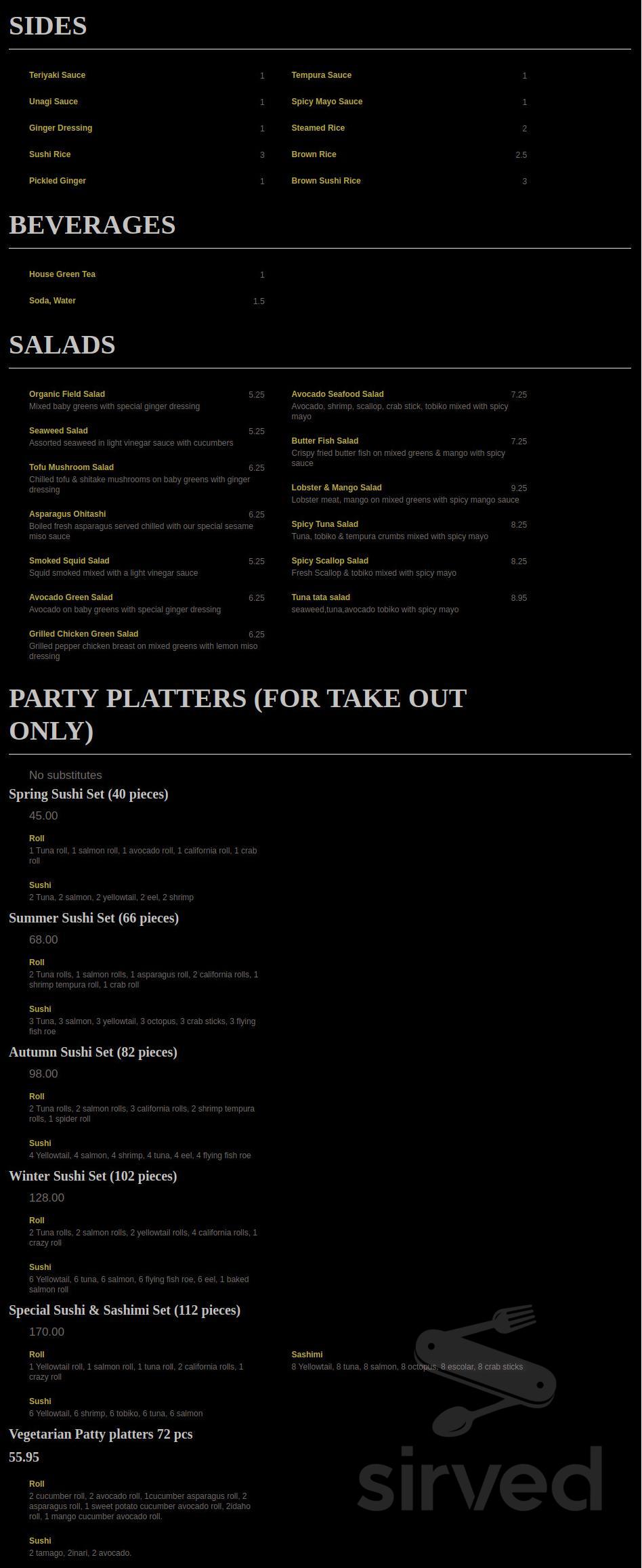 Super Fusion Brookline menus in Brookline, Massachusetts, United States