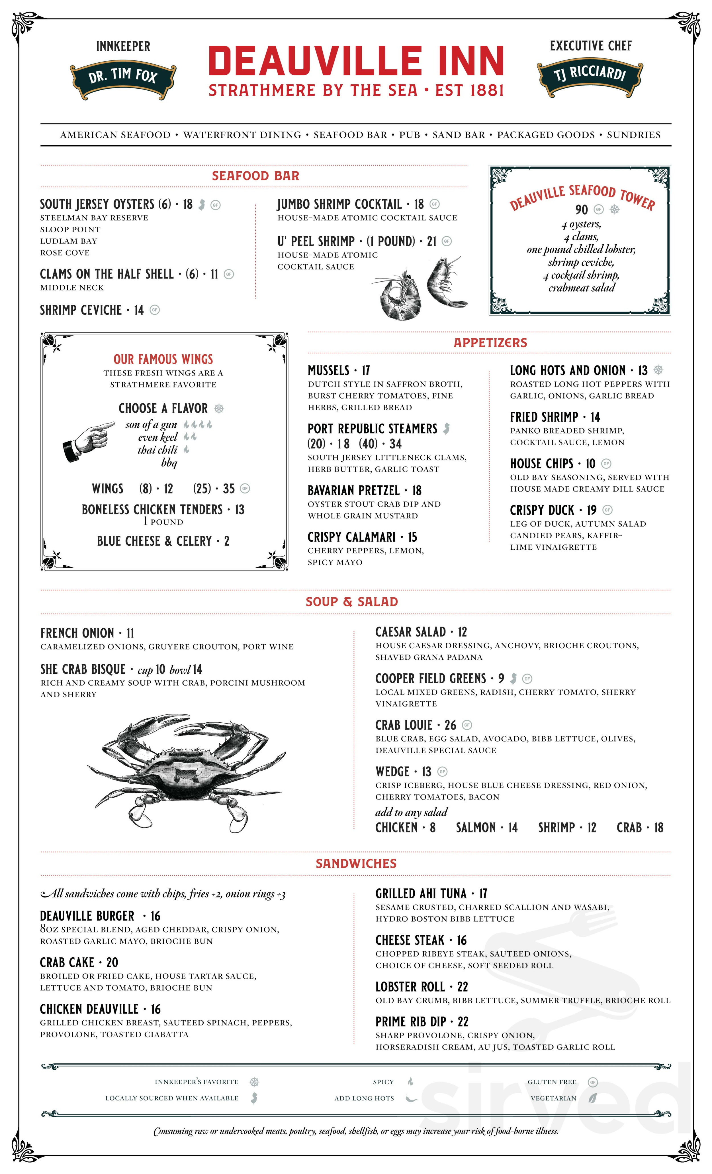 Deauville Breakfast House menu in Strathmere, New Jersey, USA