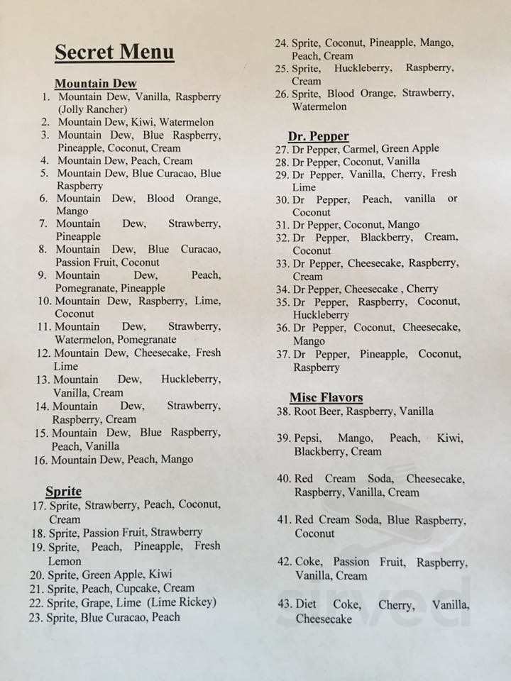 Drink N Dash Menu In Idaho Falls Idaho Usa