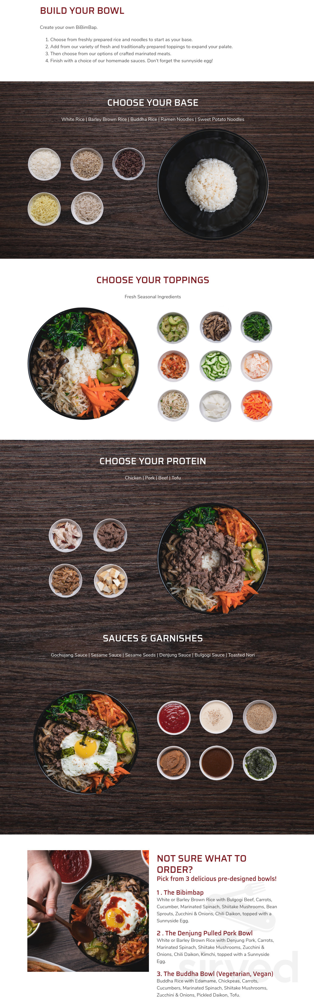 Buok Fresh Korean Kitchen menu in Edmonton, Alberta, Canada