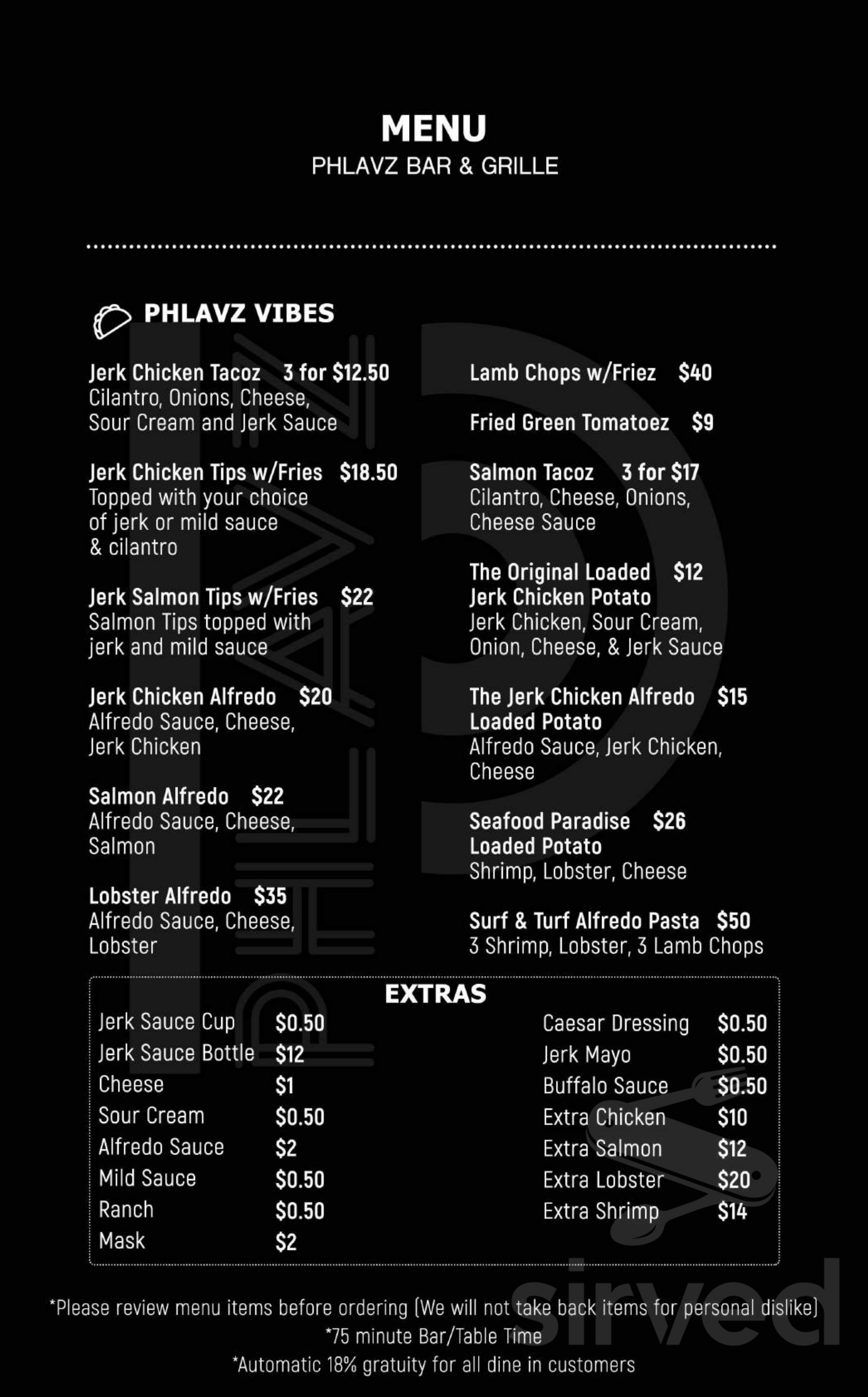 Phlavz Menu 87th