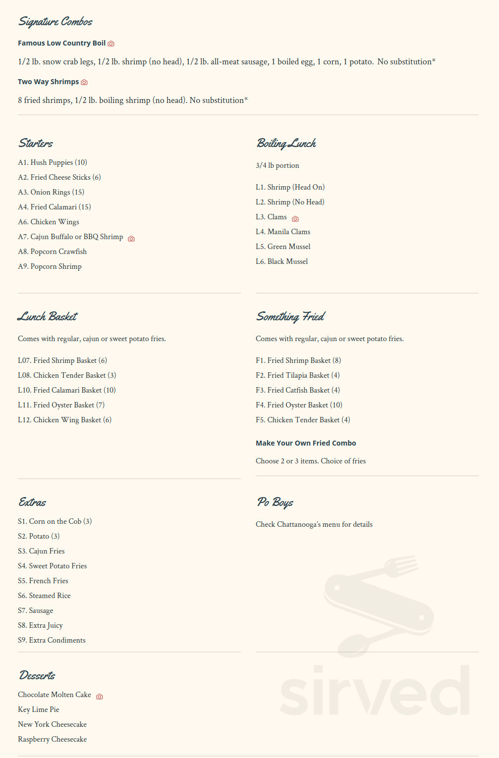 Pier 88 Boiling Seafood Bar Independence Menus In Independence 