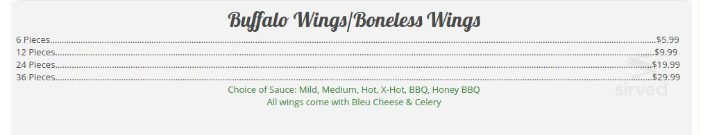Milano Pizza & Pasta menu in Mountville, Pennsylvania