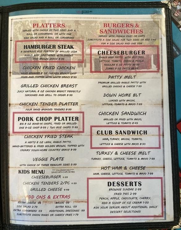 McClard's DownHome & Catering menu in Little Rock, Arkansas, USA