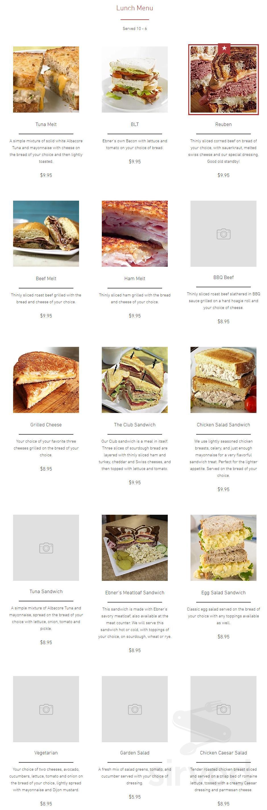 EBNERS Custom Meats menu in Canby, Oregon, USA