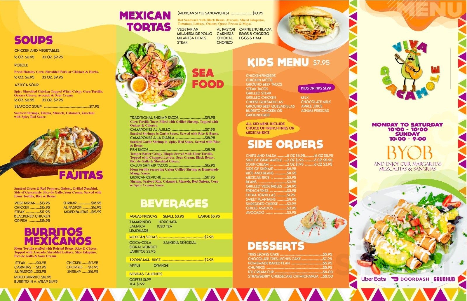Viva Guacamole menu in Livingston, New Jersey, USA