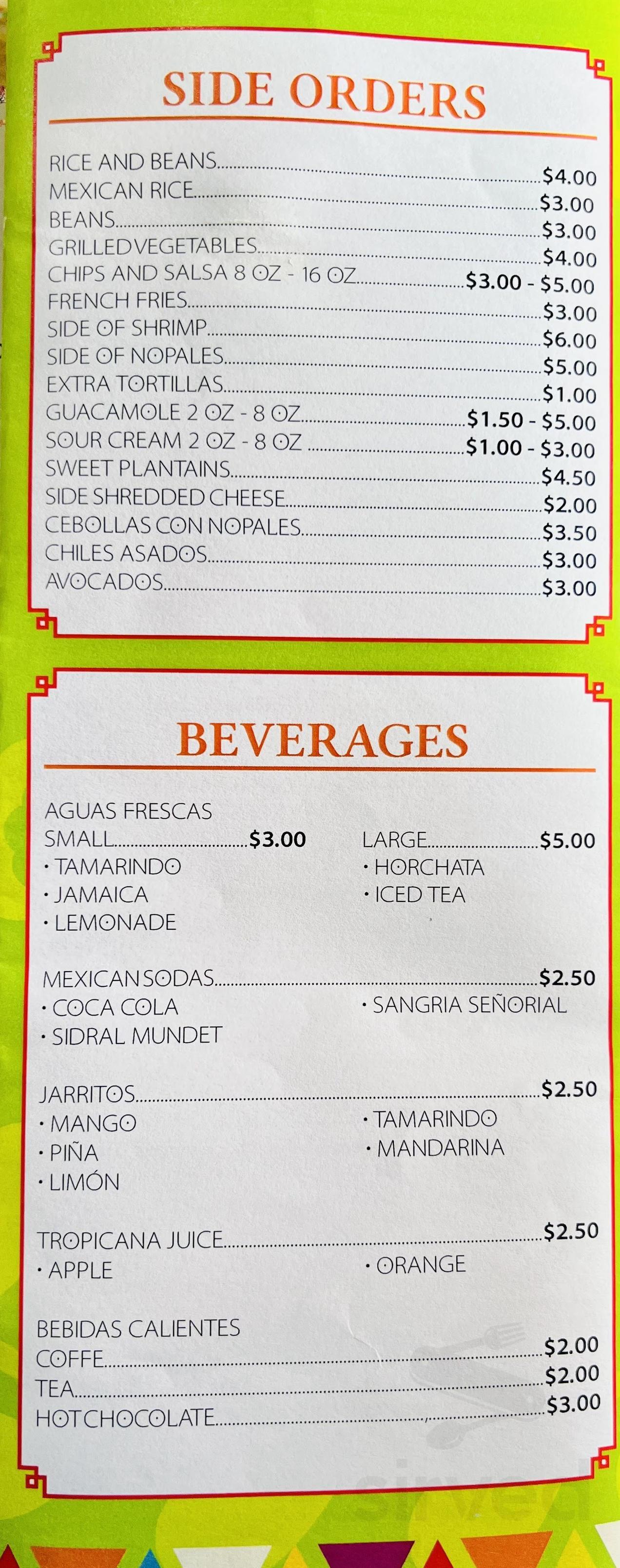 Viva Guacamole menu in Livingston, New Jersey, USA